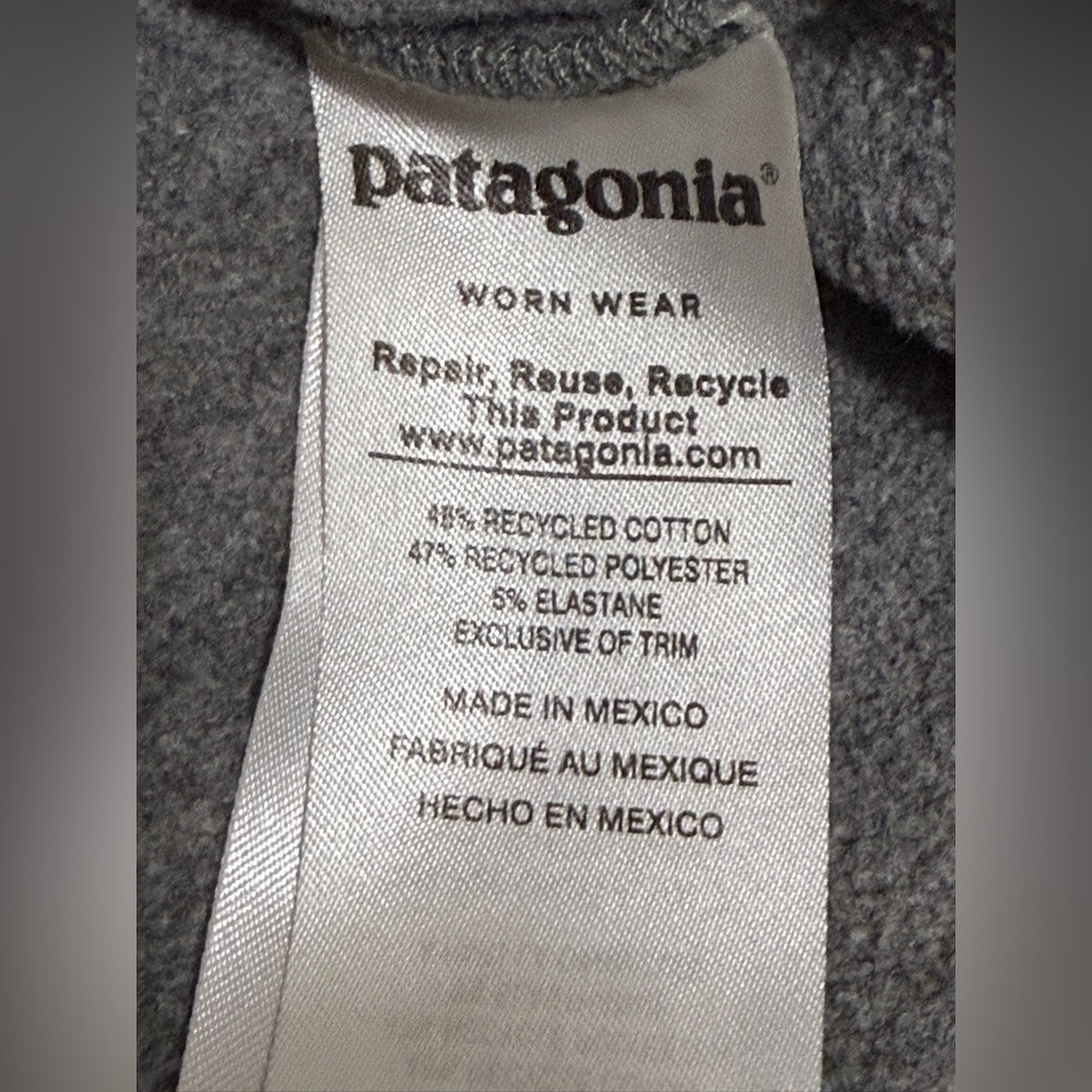 Patagonia Uprisal Hoodie Small Gray Mountain Stripe Pullover - Picture 8 of 11